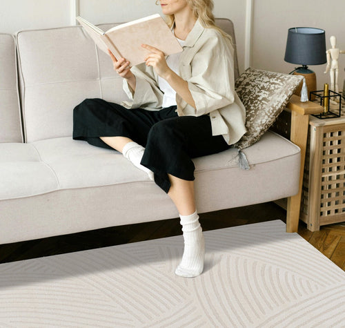 AFK Living vloerkleed Sillage - reliëfeffect - beige - 120 x 170 cm - vtwonen shop