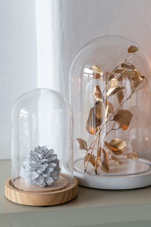 J-Line Decoratieve stolp - glas - naturel - small
