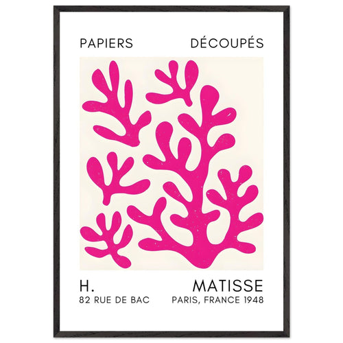 Artfulprints Poster met Lijst Matisse – Coral shadows pink   - 70x100 cm - Roze