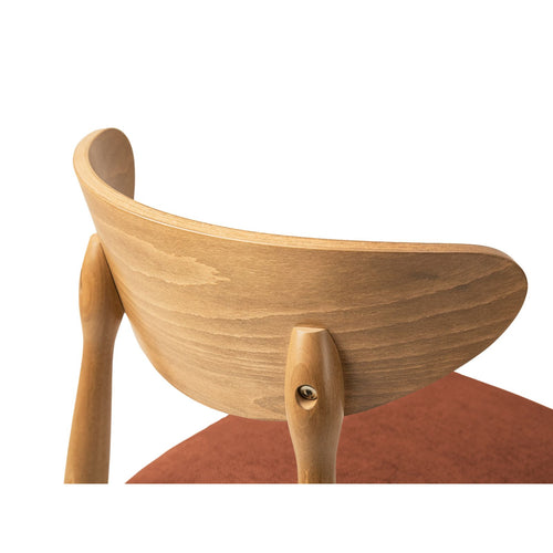 Set van 2 stoelen Leon chenille oranje - 48x47.5x79cm