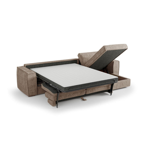 Premium Interiors - Rechthoekige hoekbank MIKA - zacht aanvoelende geweven stof mol 292cm