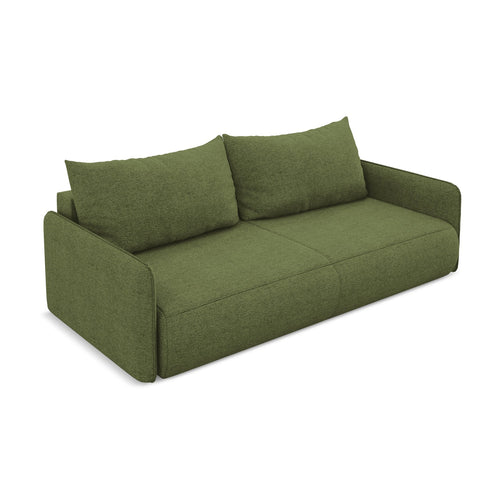 LaMiaSofa 3-zits slaapbank Palermo - chenille stof - flessengroen - 216x105x86