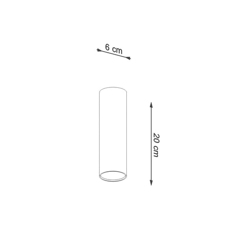 Sollux Lighting Plafondlamp LAGOS 20 taupe - 6x6x20cm