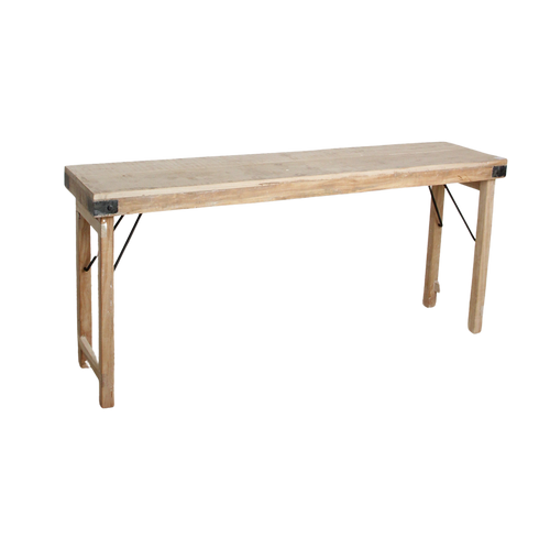 Raw materials inklapbare tafel Limewash - naturel - 170x40x76 cm cm - vtwonen shop