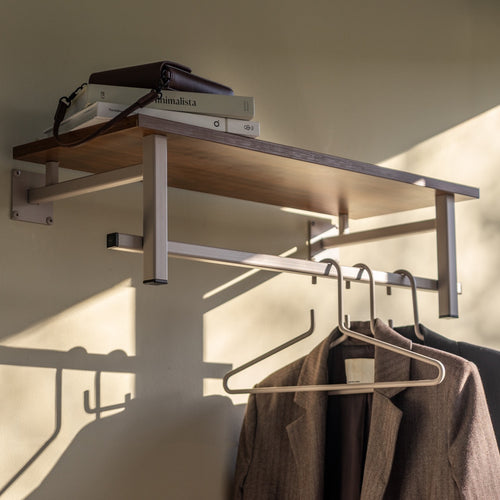 Spinder Design kapstok Simplon - Silky Taupe - Roede - Hoedenplank