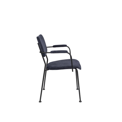 Zuiver Benson Eetkamerstoelen armleuning Donkerblauw - Set van 2 - vtwonen shop
