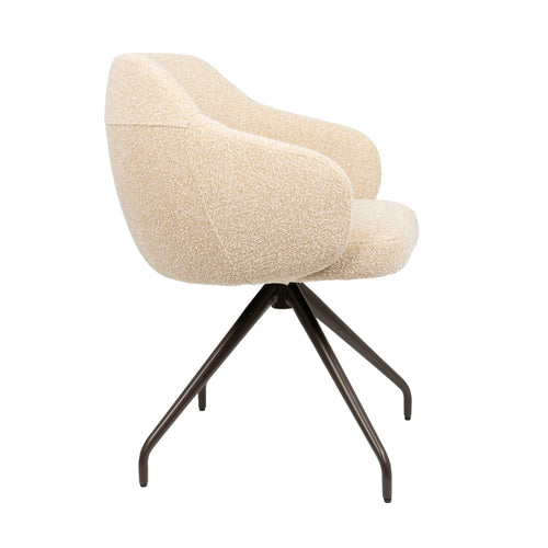 HelloChair eetkamerstoel HC05 Shulby - spinpoot anodic brown - cloud warm naturel - vtwonen shop