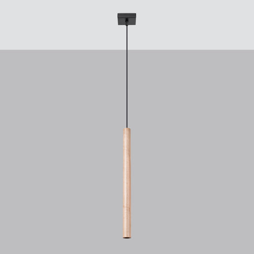 Sollux Lighting Hanglamp PASTELO 1 hout - 3,5x3,5x120cm