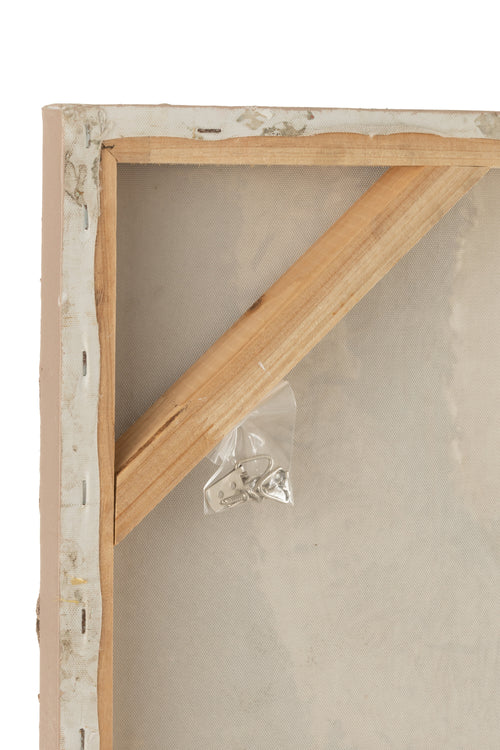 J-Line wanddecoratie Ibiza - canvas/verf - creme/wit - 2 stuks - vtwonen shop