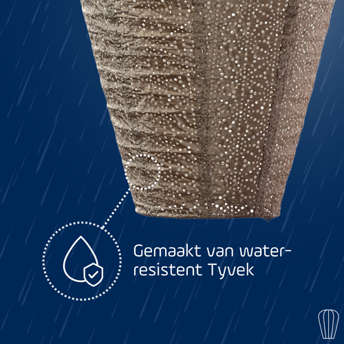 Lumiz solar lampion - sashiko balloon - xl - licht taupe - vtwonen shop