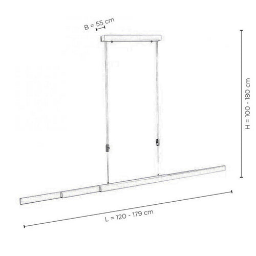 Paul Neuhaus hanglamp Adriana - 3 lichts - 180  x 180   cm - messing - vtwonen shop