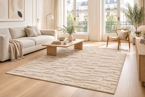 AFK Living vloerkleed  Esmee - reliëfeffect - beige - 160 x 230 cm