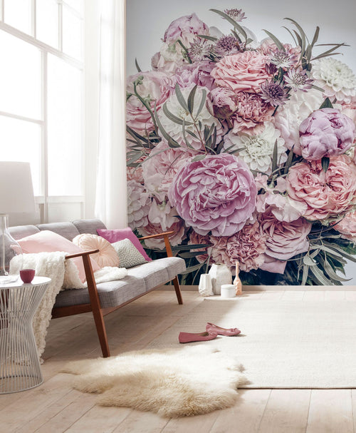 Komar fotobehang bloemen roze - 200 x 250 cm - 611173 - vtwonen shop