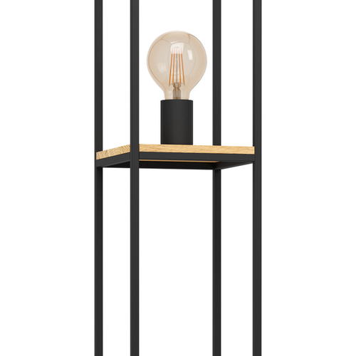 EGLO vloerlamp Libertad - e27 - 128,5 cm - zwart/bruin - vtwonen shop