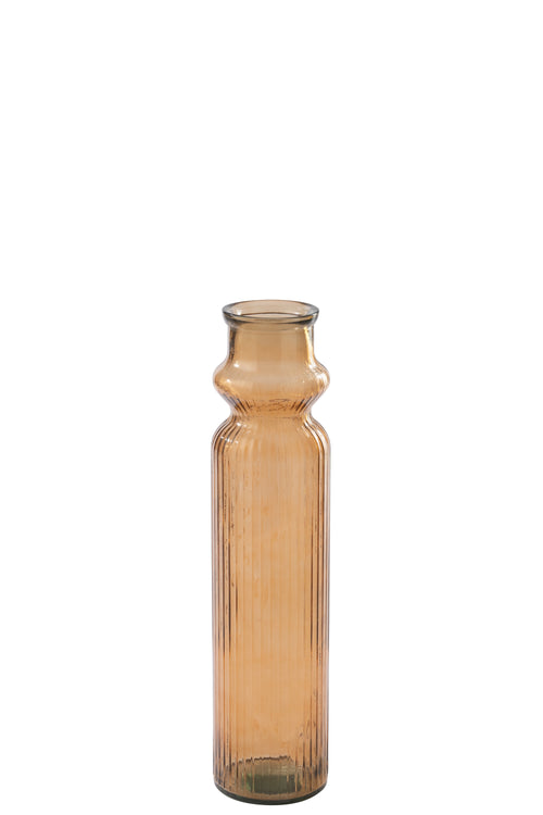 J-Line vloervaas Gestreept - glas - oranje