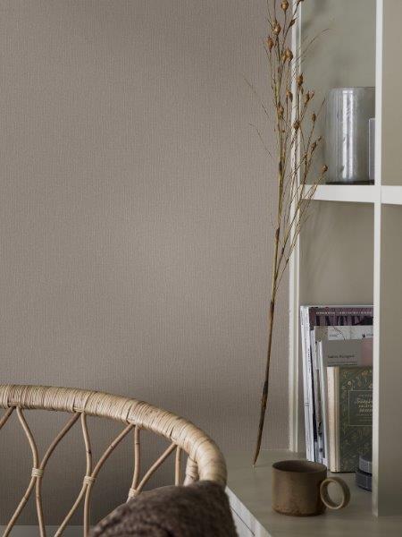 Borastapeter behang effen bruin - 53 cm x 10.05 m - 660466 - vtwonen shop
