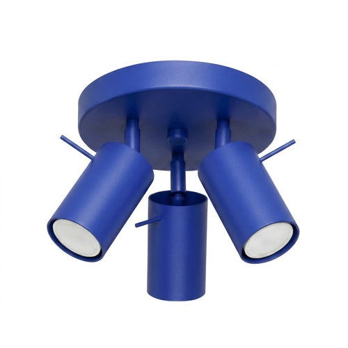 Sollux Lighting Plafondlamp RING 3P ultramarijn - 25,7x25,7x14,5cm