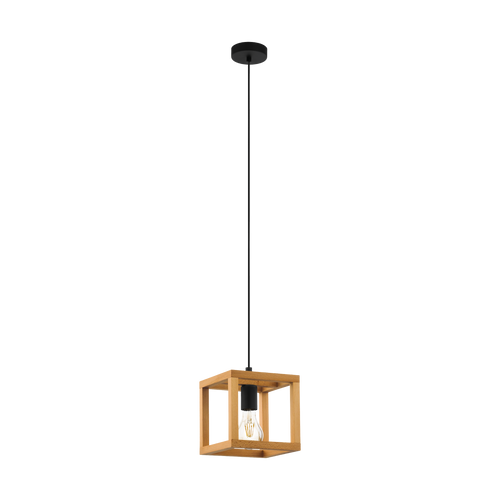 EGLO hanglamp Blackcrown 1 - e27 - 20 cm - zwart/bruin - vtwonen shop