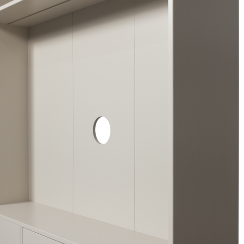 WOOOD tv opbergkast Meggy - Grenen hout - Dust/Grijs - 215x160x40