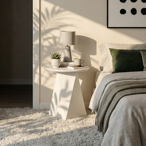Furnhouse ronde salontafel Aura - Crème wit - Ø 50 cm