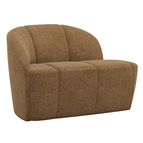 WOOOD 2-zits bankje links Mojo - Wollig - Honinggeel - 73x112x77