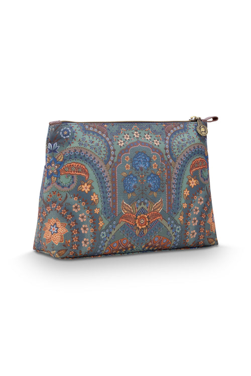 Pip Studio - Caryn Make-up Tasje Dames - Jabali - Blauw - Set van 2