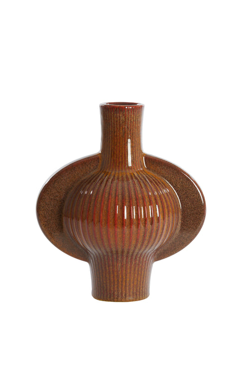 Light & Living vaas MELNIK - 27.5x18.5x31cm - bruin - vtwonen shop