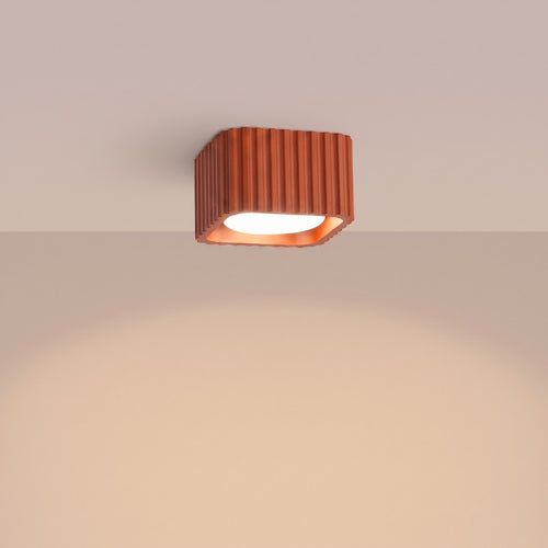 Sollux Lighting Plafondlamp RIFF 1 rode oker Gx53 - 10x10x6cm