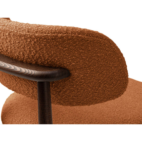 Set van 2 stoelen met gesp Evan boucle terracotta - 51x49.5x77cm