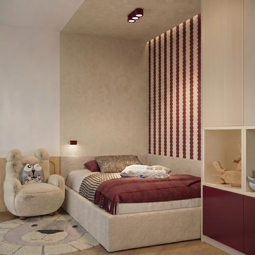 Sollux Lighting Wandlamp AURA bordeaux Gx53 - 10x12x6cm