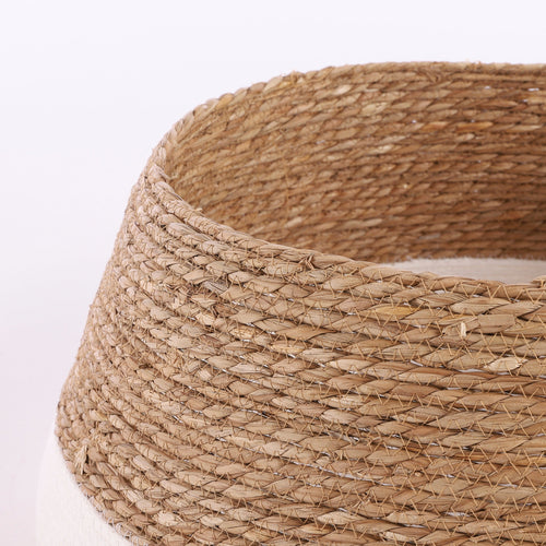 Mica Decorations Kerstboomrok Ø50 x H26 cm - Kerstboom Rok Zeegras - Kerstboommand Off White