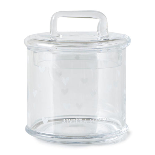 Rivièra Maison Lovely Heart Storage Jar - Glas - Transparant - vtwonen shop