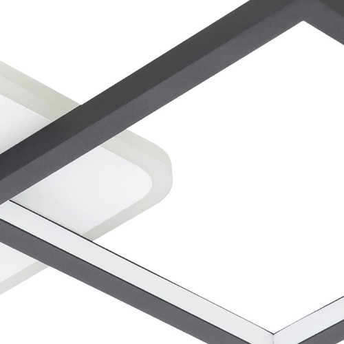 EGLO plafondlamp Gafares - led - 33 cm - zwart/wit - dimbaar - vtwonen shop