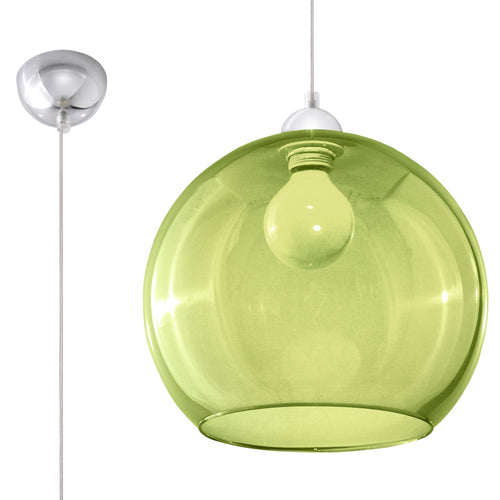 Sollux Lighting Hanglamp BALL groen - 30x30x120cm