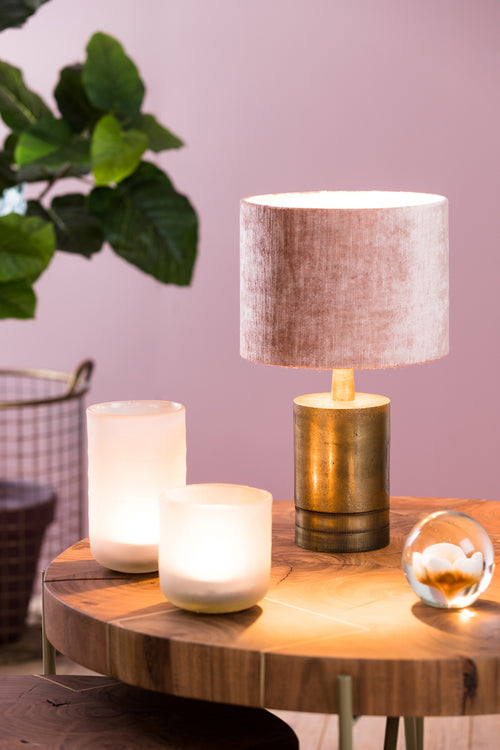 Light & Living lampenkap GEMSTONE - roze - Ø20x15cm