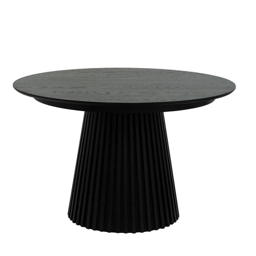 Furnhouse uitschuifbare eettafel Svendborg - Zwart - Ø 120/220x120 cm