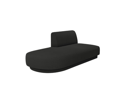Micadoni Module Miley 2-zits, boucle zwart - 90x158x70cm