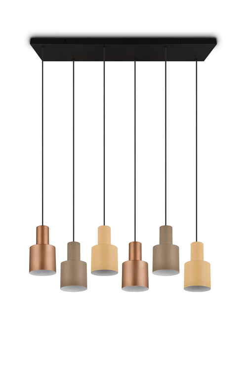 Trio Leuchten hanglamp Agudo - 6 lichts - 85  x 150   cm - zwart