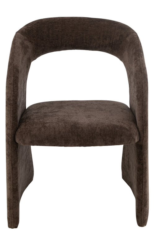 J-Line stoel Anise - textiel - donkerbruin