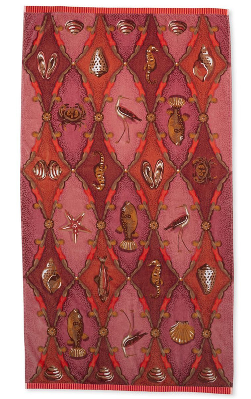 Pip Studio strandlaken Little Sea Beachtowel - 100x180 cm - roze - vtwonen shop