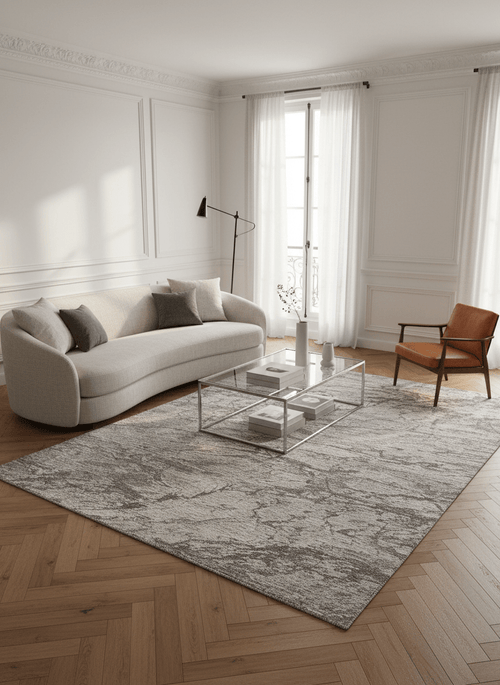AFK Living vloerkleed Cliff - gerecyclede vezels - grijs - 120x170 cm