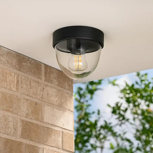 Nowodvorski buitenlamp Nook - 1 lichts - 18  x 15.5   cm - zwart - vtwonen shop