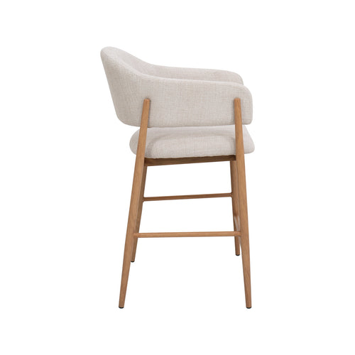 DÉJA Living Barkruk Dénia - Beige/Naturel - Zithoogte 75cm - Set van 2