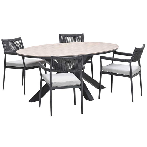 Garden Impressions tuinset Tineo - Tulli - donker grijs - 180x115 cm - 5-delig - vtwonen shop