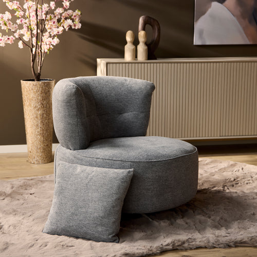Starfurn  fauteuil Fien - grijs - 9x81x86cm - vtwonen shop