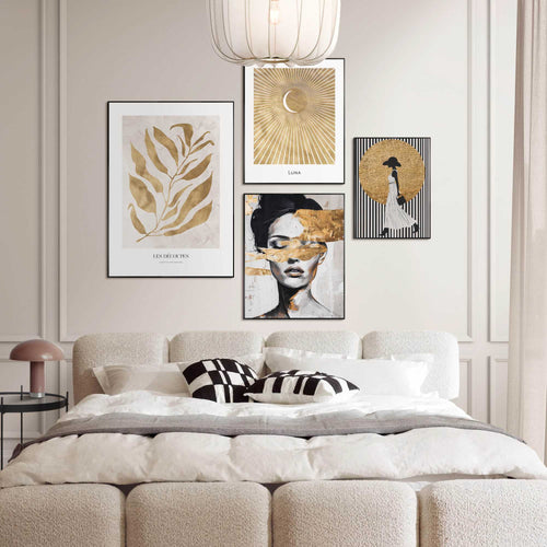 Reinders Gouden details schilderijen set -  goud - woonkamer - 70x50cm