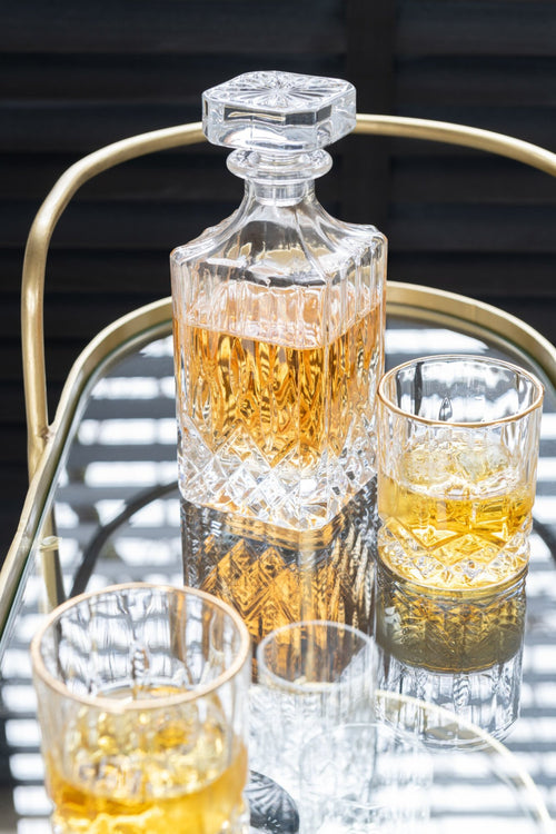 J-Line glas Franco - goud/transparant