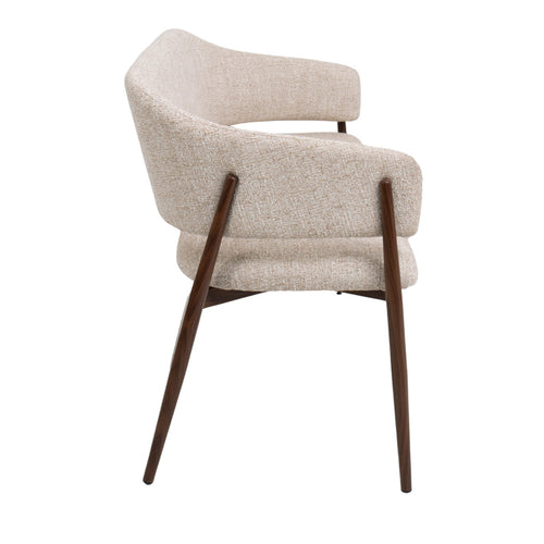 DÉJA Living Eetkamerbank Dénia - Beige/Walnoot - 160cm