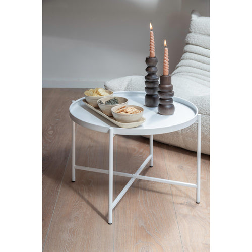 Leitmotiv salontafel Meseta - wit - 50x50x38.5cm - vtwonen shop