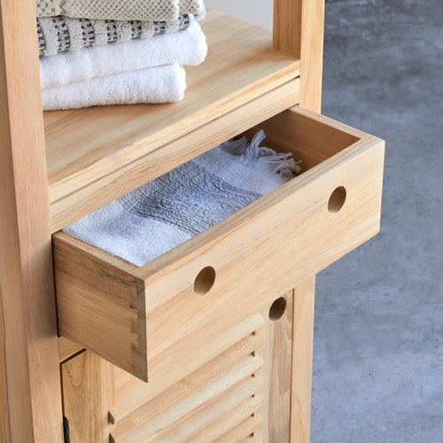 Tikamoon Massief teakhouten kolomkast - Naturel - vtwonen shop